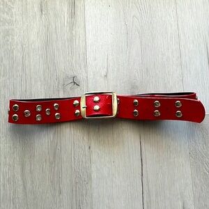 Red Studded 80’s Belt